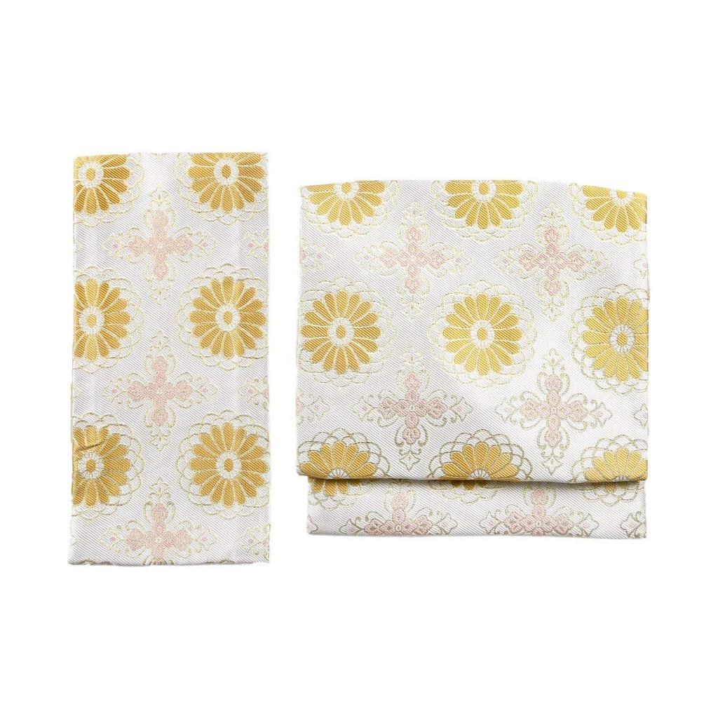 Sovoak Yukata Daisy Lightweight Kimono Girdle Women's Pre-tied Obi, Drum-Knotted Obi, Pattern,