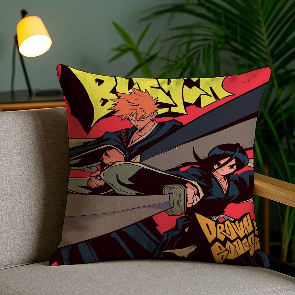 Anime B-Bleach Cool Pillow Case Plush Fabric Soft Pillowcase Double Sided Print Sofa Cushion Cover Throw
