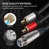 Professional XLR To 2 RCA Cable Clear Audio Signal Transmission XLR To 2 RCA Y Splitter Cable for Headphone Amplifier Mic