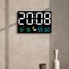 Large Digital LED Wall Desk Clock Calendar with Alarms,Temperature Thermometer for Bedroom Room Table