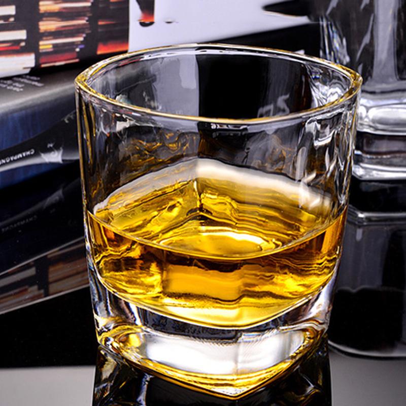235ml Wine Glass Thickened Bottom Square Water Bottle Thick Glass Tumbler Old Fashioned Glass Transparent Coffee Cups Juice Cup
