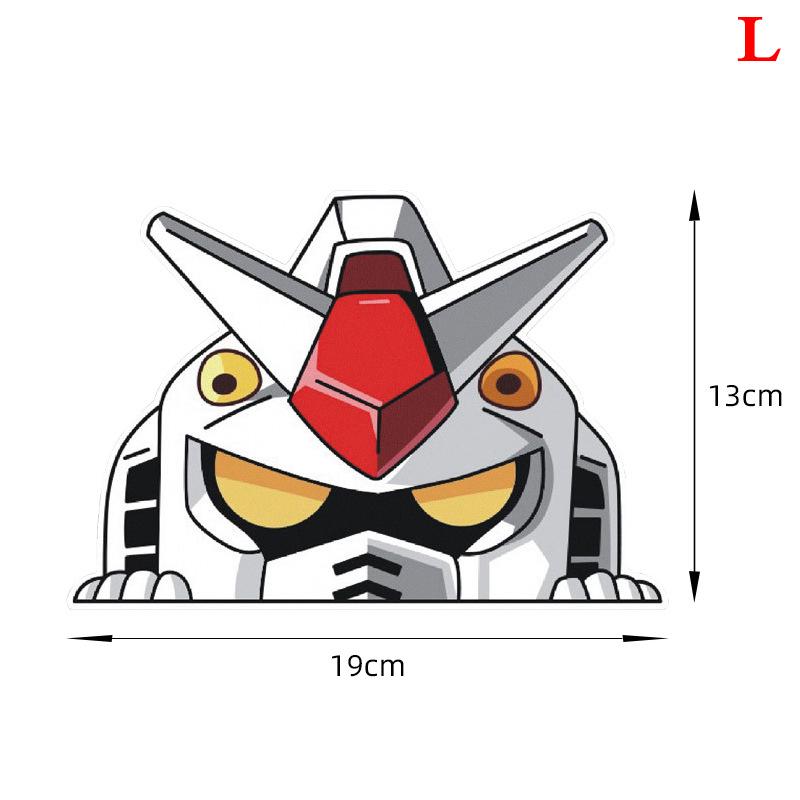 Funny Gundam Rx-78 Peeking Anime Car Sticker Vinyl Pvc Decal