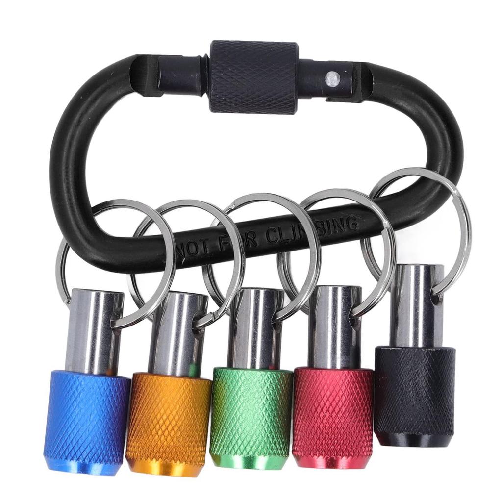 Hex Shank Keychain Socket Set with Carabiner and Extension Rod
