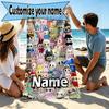 Asciugamano da Spiaggia Personalizzato con Nome e Stampa Labubu, per Viaggio Campeggio Festa in Spiaggia Decorazione per la Casa, Regalo di Compleanno per Famiglia e Amici