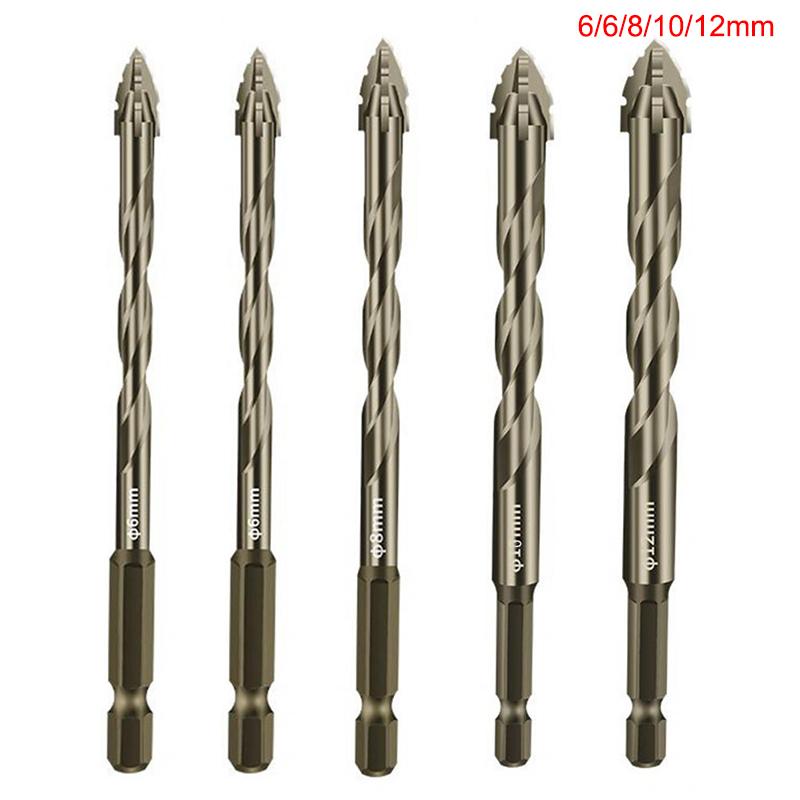 Burghiu excentric Cu patru caneluri Tigla de sticla Poansonare Placa de piatra Triunghi pentru scule electrice Burghii Accesoriu In stoc