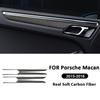 For Porsche Macan 2015-2018 Carbon Fiber Roadster Inner Door Pull Handle Trim Strips Interior Decoration Sticker Accessorie