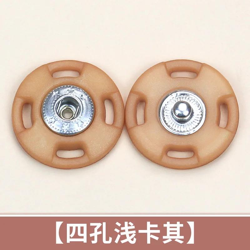 10pcs Round Plastic Snap Button Shirt Cardigan Invisible Concealed Buttons Clothes Accessories