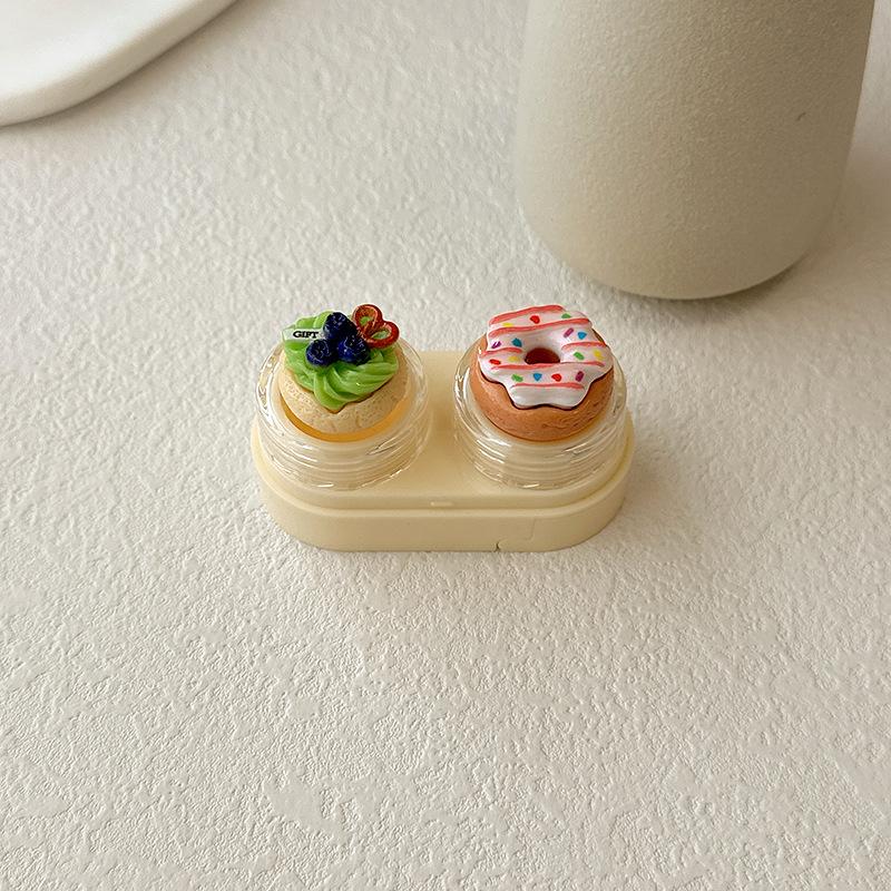 1pc Mini Contact Lens Case for Eyes Travel Kit Holder Cartoon Cute Cosmetic Contact Lenses Case Box Container Travel Accessaries