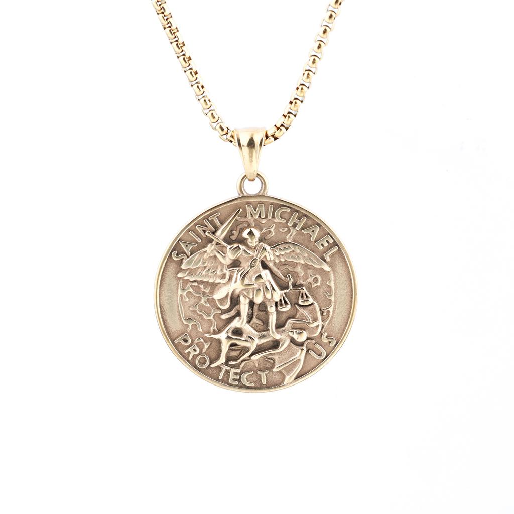 Nordic Mythology Viking Style Archangel Personality Domineering, Titanium Steel Pendant Daily Wear Necklace