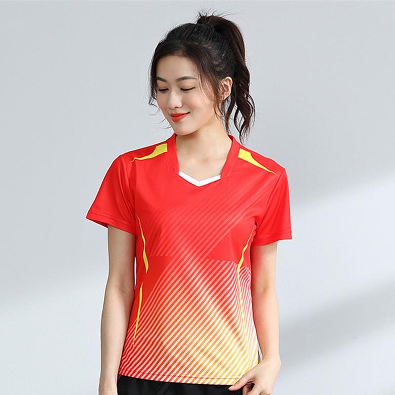 Unisex Badminton Shirt Short Sleeve Quick Dry Breathable Sport T-Shirt Men Women Kids Athletic Wear