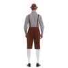 Cosplay new German traditional beer festival costume plaid shirt men's beer suspenders set Halloween beer costume