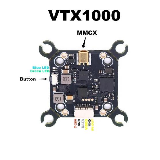 B-CUBE 5.8G VTX 800 1000 1600 2500mW 48CH Input Voltage Video Transmitter Power 25 1000mW For Long Range RC Airplane FPV Drone