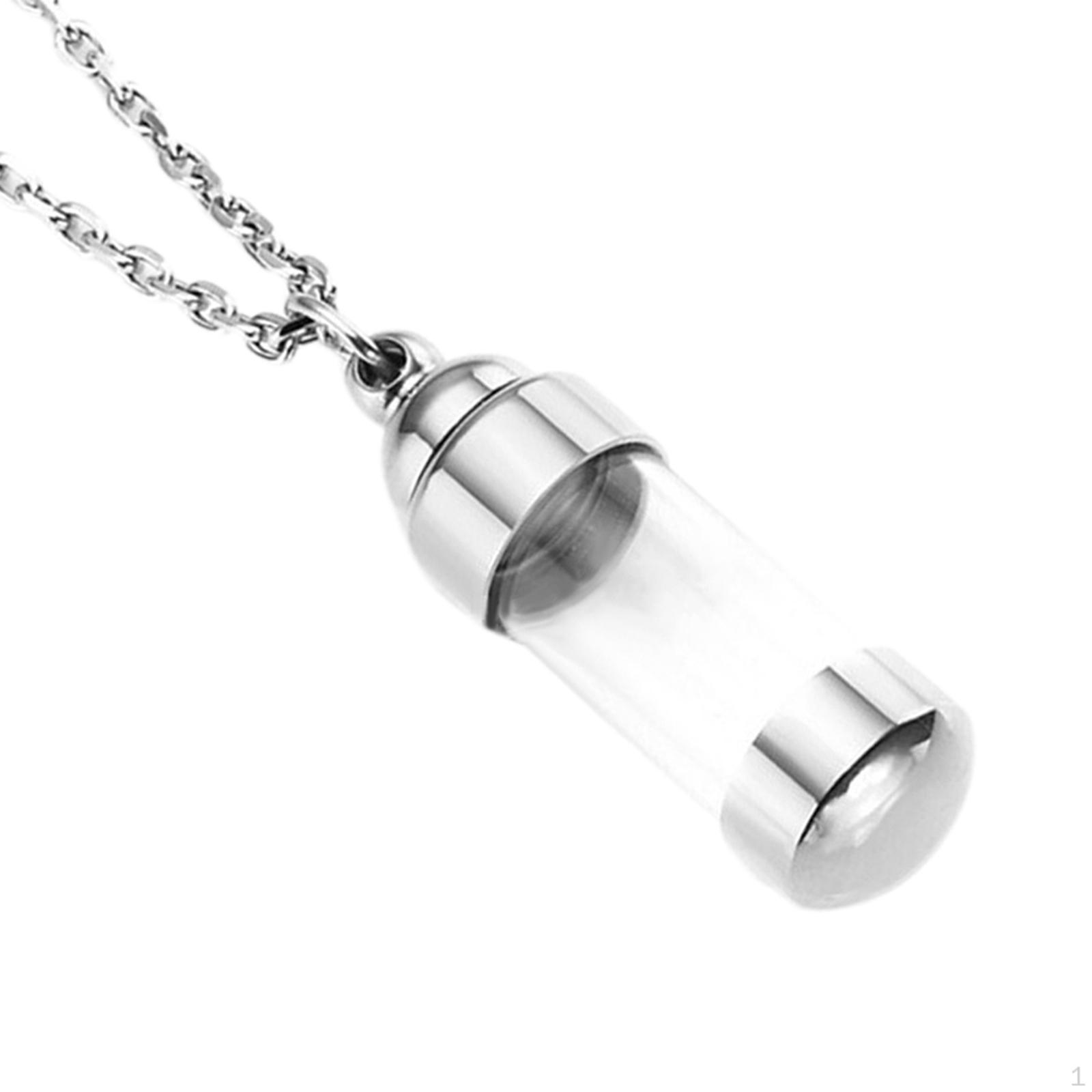 Кулон-урна для праха, подвеска-цепочка для свадебного торжества Silver