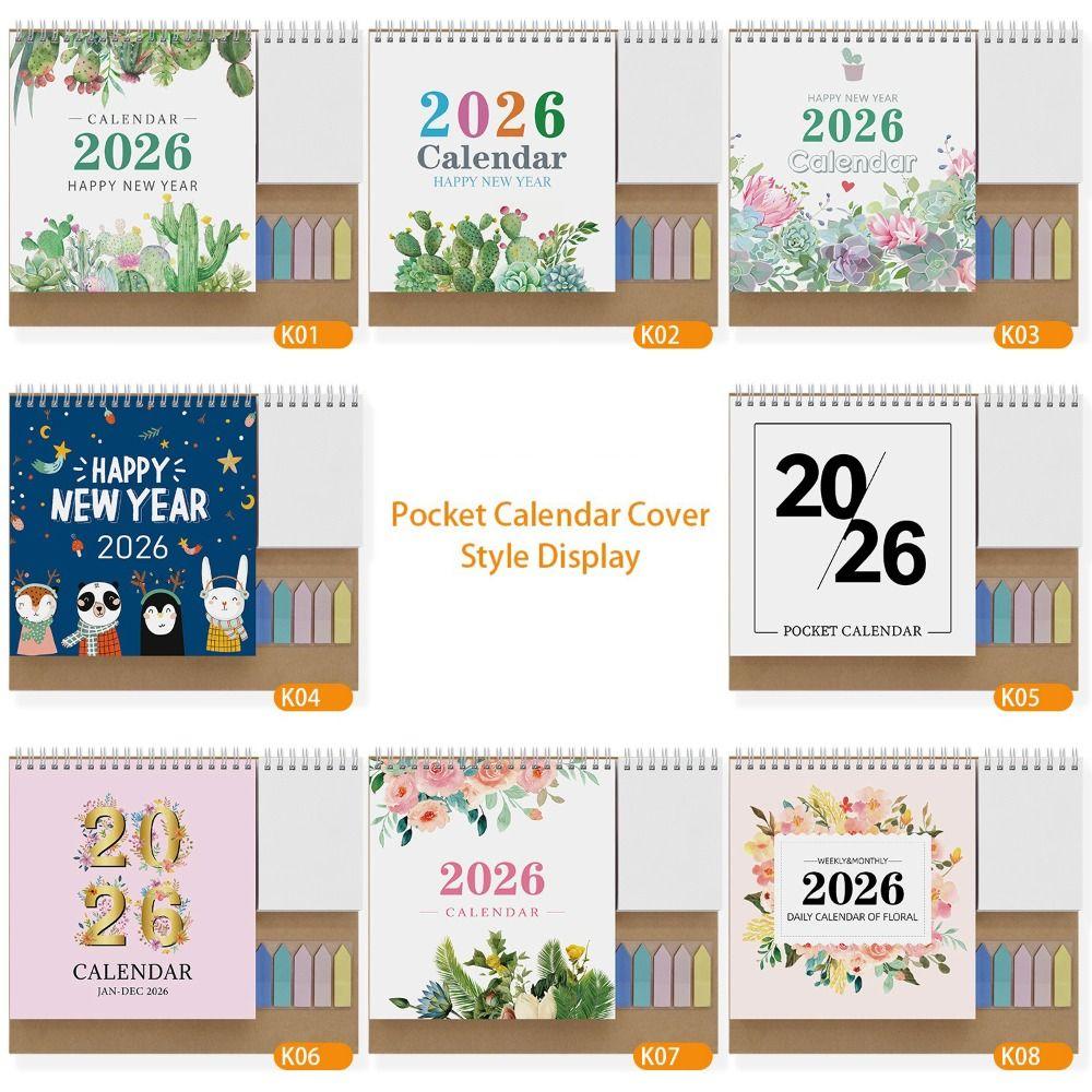 Decorative Desktop Calendar Stable Support Custom Planner Paper Calendar Desktop Placement