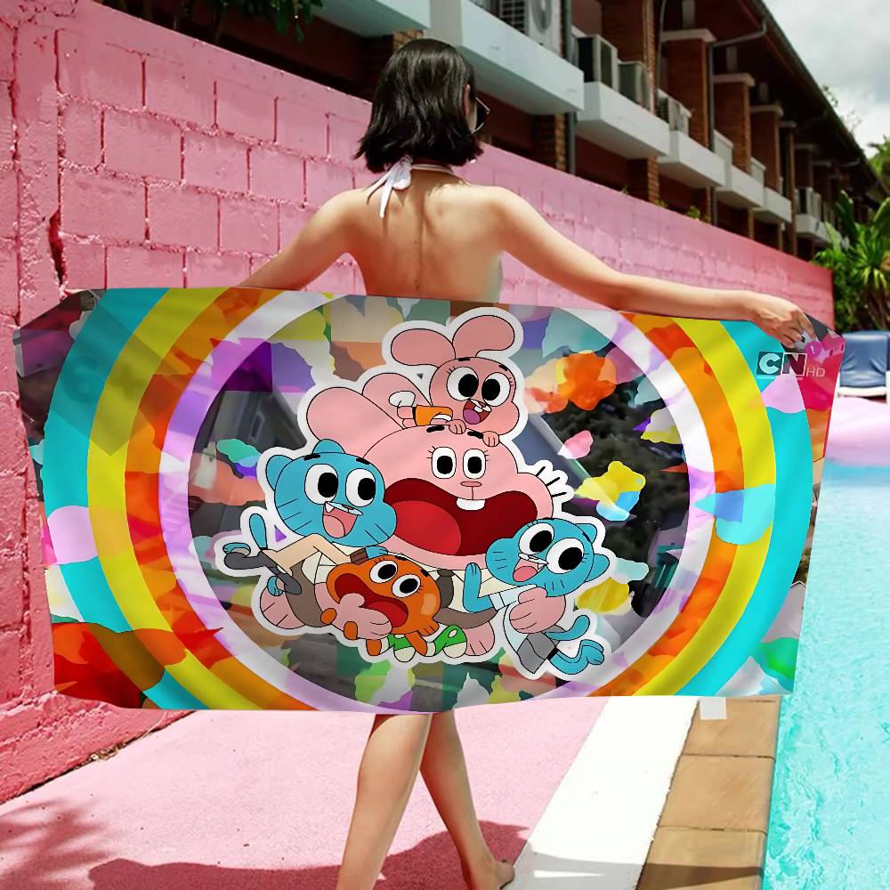 

The A-Amazing World Of Gumball Anime Microfiber Beach Towel Absorbent Quick Dry Yoga Swimming Resort Mountain Climbing Towel W40*H60(CM)