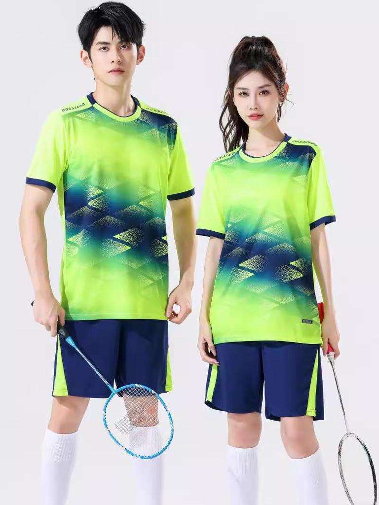 Unisex Quick-Dry Sports Suit: Breathable Short-Sleeve Set for Runners with Customizable Team Numbers