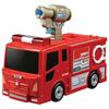 TAKARA TOMY "Tomica Pyupyu Fire Extinguishing! Work Transforming Fire Station" Miniature Car Toy, Unisex, Ages 3 and Up, Meets Toy Safety Standards, S