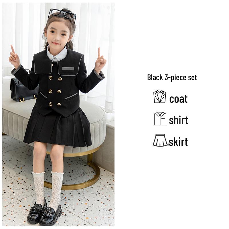 Girls' Casual Fashion Two-Piece Suit Set - Autumn Evening Dress