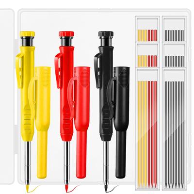 3 Carpenter BetterJonny Architectural Mechanical Corner Mechanical 36 Refills In 3 Ink 3 Protective Marking Tool for Yellow Refill Pencils, Pencil,