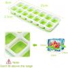 14 Grids Silicone Ice Cube Mold with Cover Square Ice Cube Tray Mold Ice Cube Manufacturer Bar DIY Ice Cocktail Freezing Tool