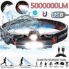 Cob Led Rechargeable Headlamp Head Torch Headlight Flashlight 2 Modes Outdoor Camping Head Lighting