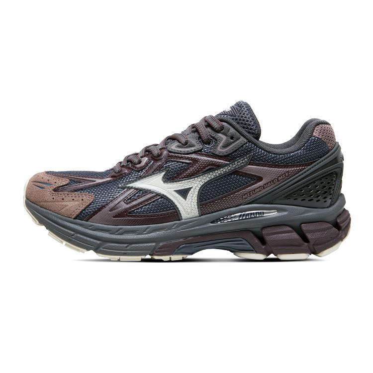 Mizuno Halo Mix Retro Style Non-Slip Wear-Resistant Low-Top Running Shoes Unisex Running Shoes Dark-Gray Slate-Blue Purple D1GH240811