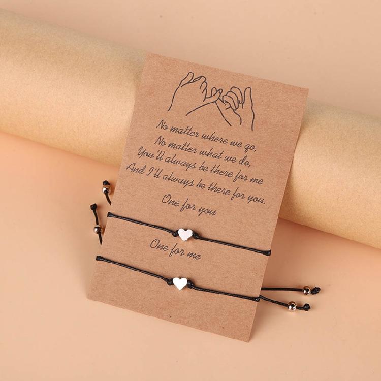 Bracelet Alloy Personalized Heart Bracelet for Girlfriend Jewelry Couple Present