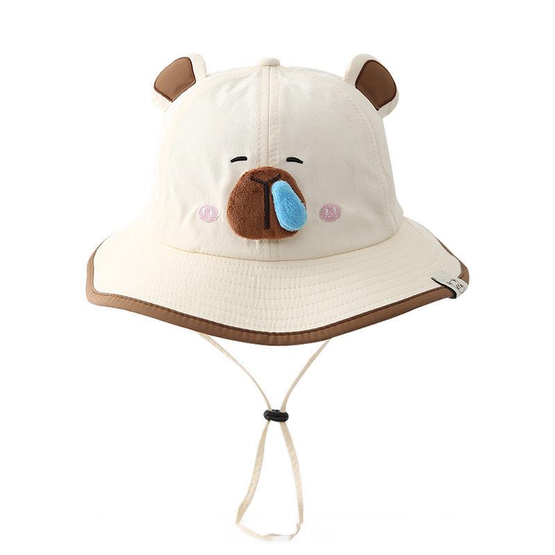 Cartoon Capybara Fisherman Hat Cute Sun Protection Bucket Hat For Men Women Summer Outdoor Casual  Sunscreen Hat Gifts