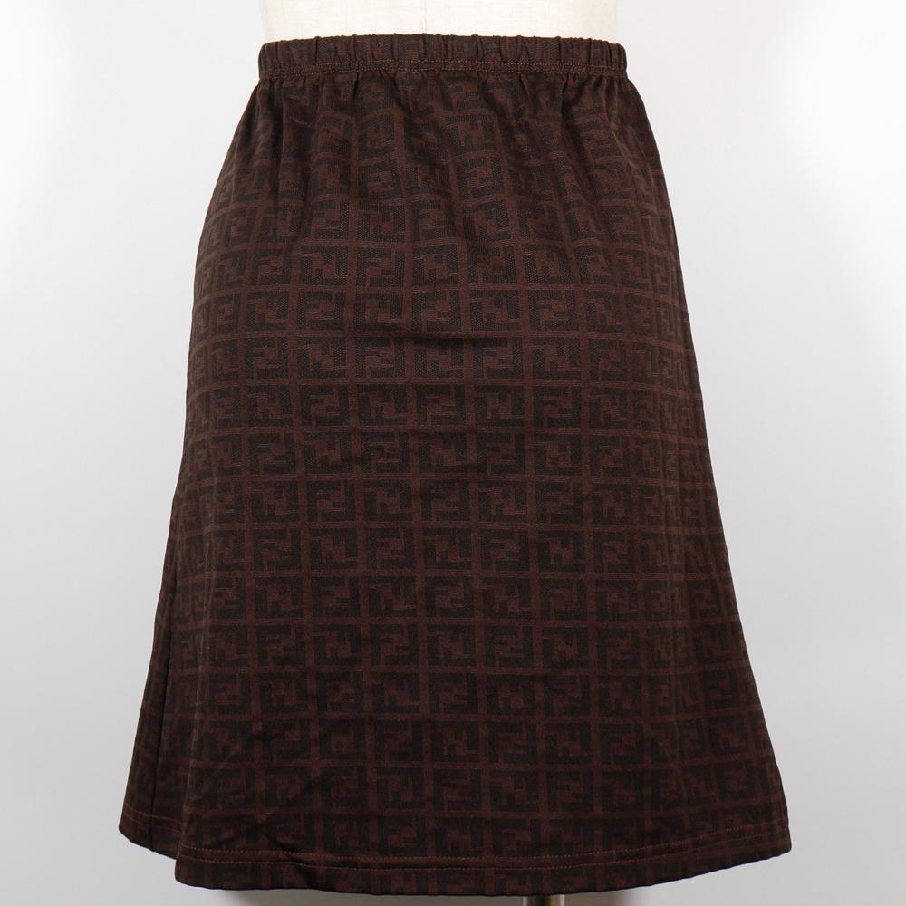 FENDI Zucca Mini skirt Brown Nylon Women Used