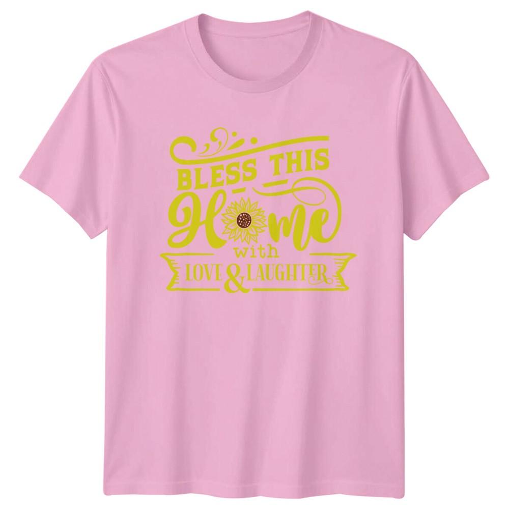 Bless This Home Sunflower TShirt Love Laughter Nature Tee