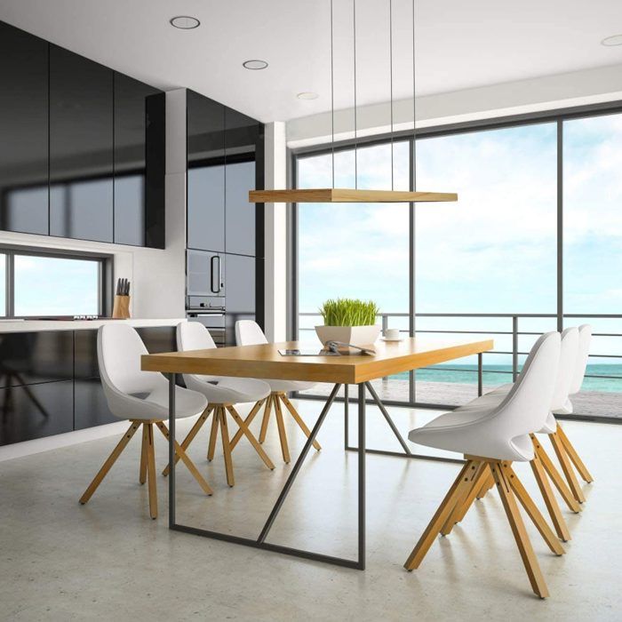 Pendant Lamp - NETTLIFE - LED 40W - Wood - Remote Control Dimmable - Scandinavian