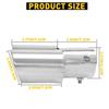 Car Dual Exhaust Pipe Tip Muffler Stainless Tail Steel Silver Round Accessor EXV