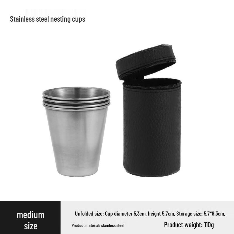 CENLOON Outdoor Mini Stainless Steel Portable Cups