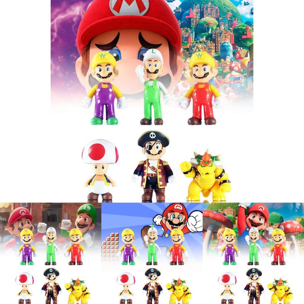 Super Mario 7th Edition Mario Office Figurine Pvc Cartoon Anime Collectible Model