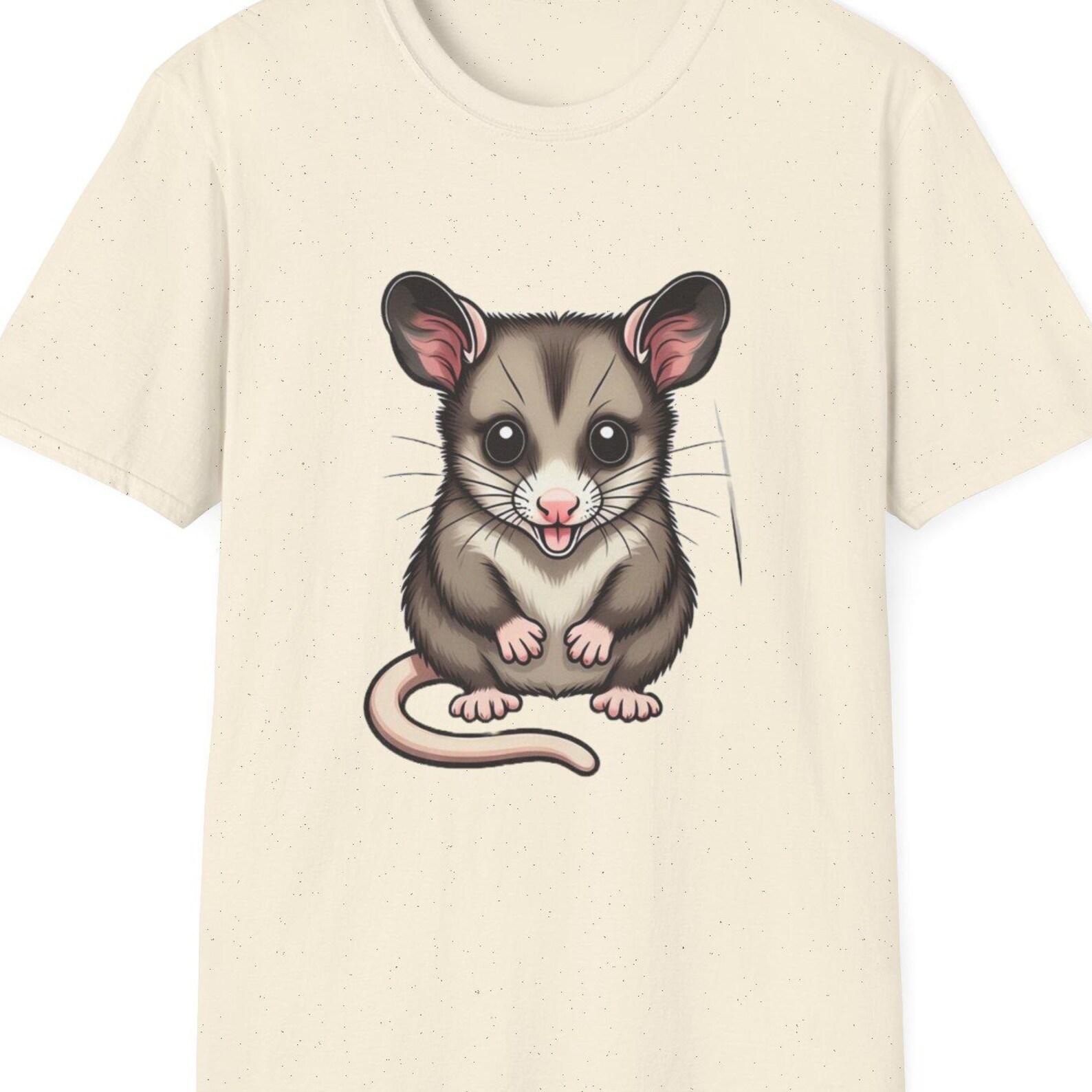 Possum Graphic T-Shirt — Funny Trash Animal Shirt, Relatable Chaos Aesthetic Tee, Cute Opossum Lover Gift, Retro Screaming Possum Top 160