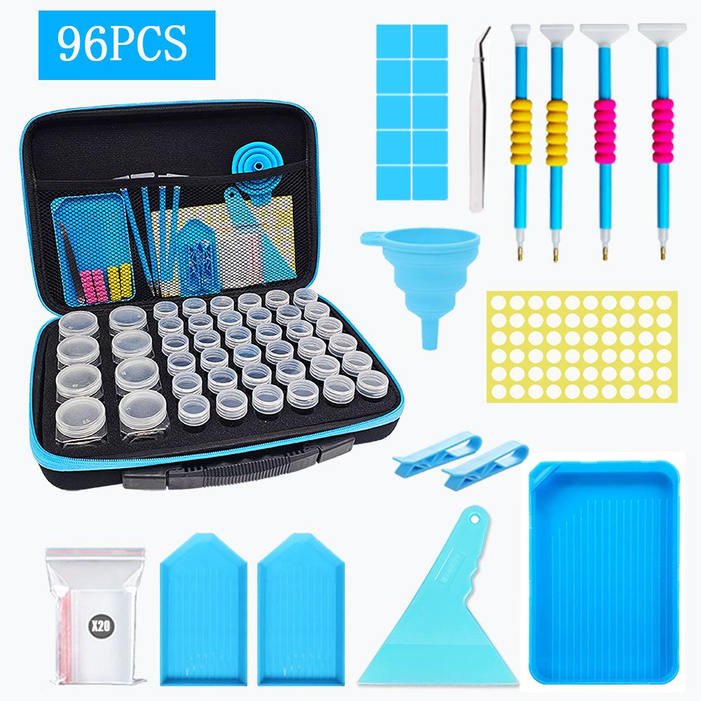 DIY Diamond Painting Kit: Funnel, Drill Pen, 60 Compartment Bottles, 30 Storage, Butterfly Bag