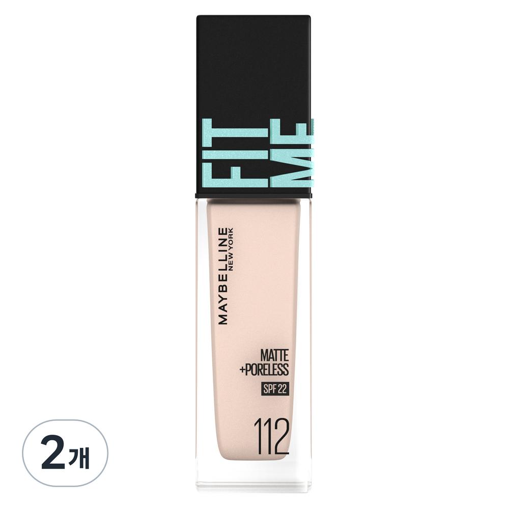 

Maybelline Fit Me Matte Poreless Esperp 22 30ml, No. 112 Natural Ivory, 2 pcs.