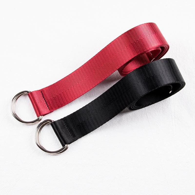 3.8cm Double D-ring Canvas Belt - Trendy Unisex Korean Style for Jeans and Workwear