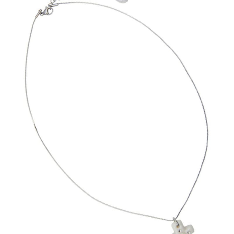 Nff Crossway Pearl Necklace-white