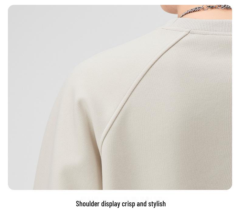 Men's Trendy Loose Fit Round Neck Hoodie - Autumn/Winter Casual Pullover for Teens