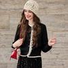 Bailuyu Colorblock Lace Knit Cardigan Sweater