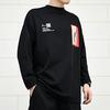 Li Ning Way Of Wade Letter Logo Printed Long Sleeve T-Shirt Men Tops Black AHSR953-2