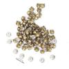 100pcs Crystal Inlay Decorative Metal Studs DIY Leather Craft Studs  Leather Craft Decoration