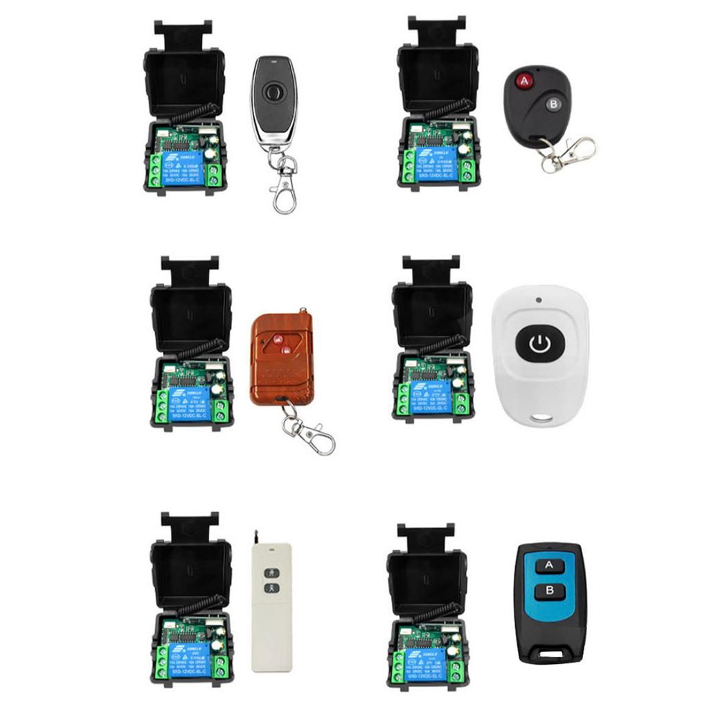 12V/24V Wireless Remote Control Switches 433Mhz 10A Relay Receiver Module Transmitter For Garage Door Lock Enduring