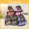 Womens Fashion Unisex Stripes Canvas Backpack Rucksack Travel Hiking School Bag