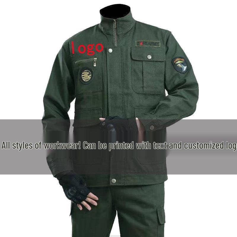 Thickened Wear-Resistant Workwear Set: Spring/Autumn Anti-Scald Protection Suit for Men, Ideal for Workshop, Construction, Auto Repair, Welding.