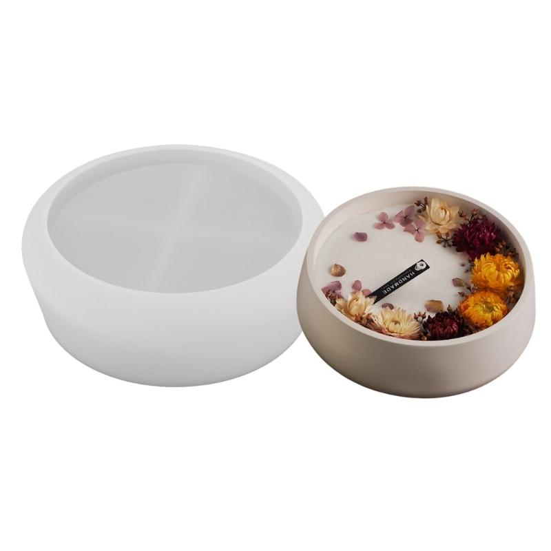 Round Sturdy Silicone Tray Mould for Resin Castes Craft Supplies Dishes Mould for Jewelry Making and Coasters Creation