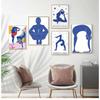 Home Exercise Gym Yoga Pose Abstract Poster Wall Art Minimalist Canvas Painting Modern Studio Living Room Nordic Decoration
