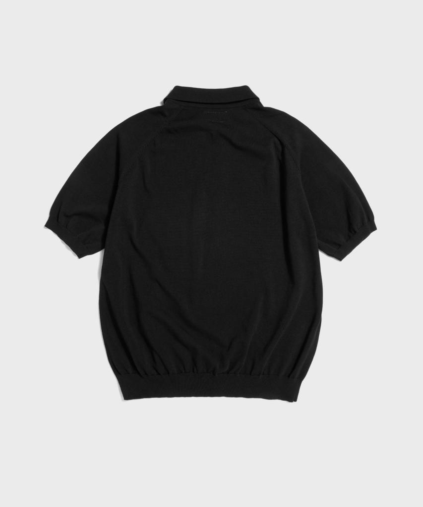 Ledeutoneido Retro Knitted Polo Shirt Black