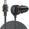 For Starlink Charger USB Type C Cigarrete Lighter Car Charger 12V-24V Vehicles 2M Digital Voltmeter Waterproof Extension Cable